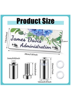 KASTWAVE 6-Pack Clear Acrylic Desk Name Plates with Stands - Customizable Perfect for Office Classroom Home, and Teacher Decor, Elegant Personalized Door or Wall Signage  - Image 2