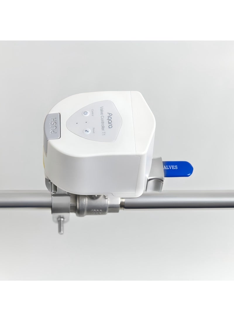 Aqara - Smart Valve Controller T1,Matter over Bridge,Requires Aqara Zigbee 3.0 Hub,Combined with Water Leak Detectors for Smart Home,Supports App Remote Control Shutoff, Supports HomeKit,Alexa,Googletors for Home, Supports App Remote Control Shutoff, Supports HomeKit, Alexa, Google - Image 1