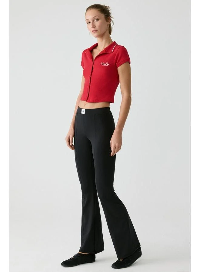 Hilda Women's Fit & Flare Sportswear Black Pants.