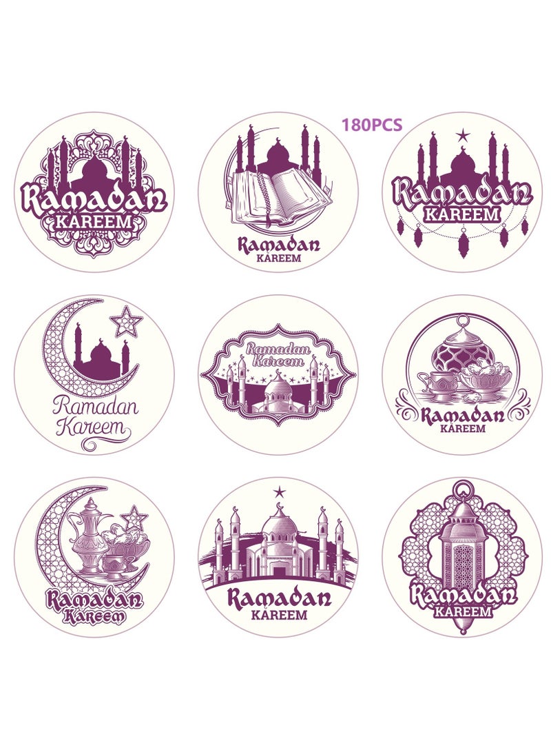 general 180 Pcs Eid Mubarak Stickers For Party Decorations Ramadan Sticker Kit Ramadan Kareem Labels For Eid Party Decorations