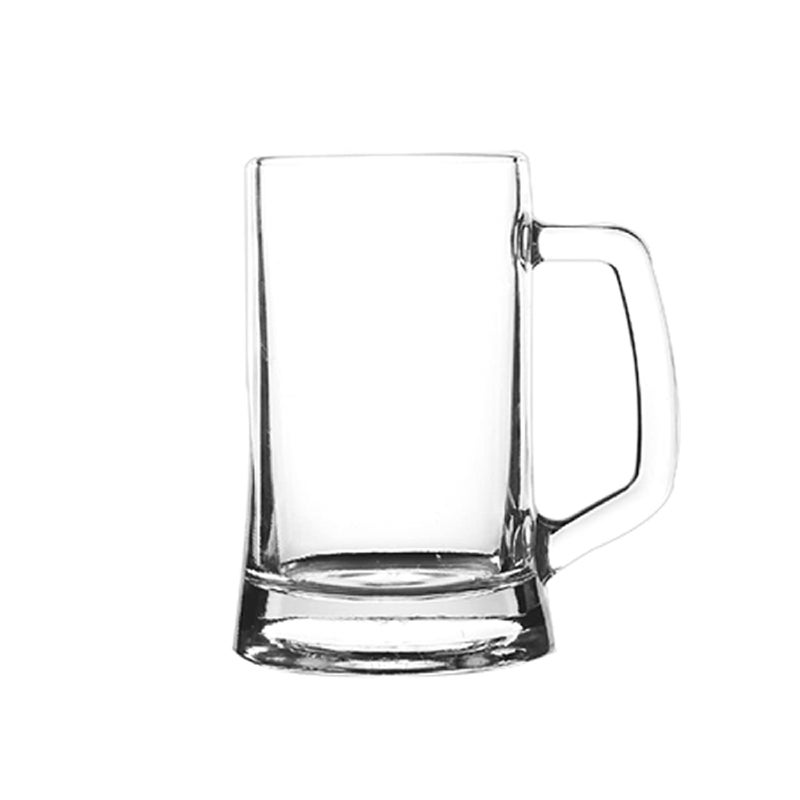 Vilon Italian Premium Glass Beer Mugs Crystal Clear Glass Beer Mug with Handle 400ml Set of 6 - Image 4