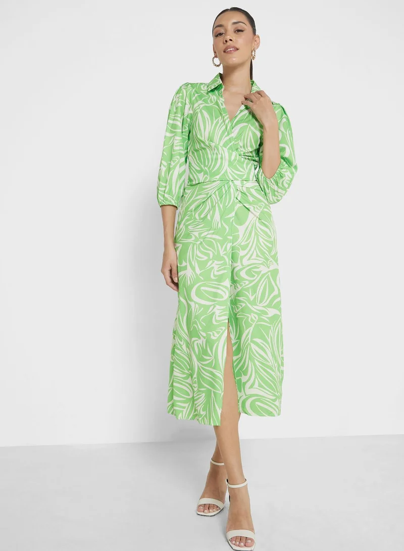 ELLA Printed Midi Dress