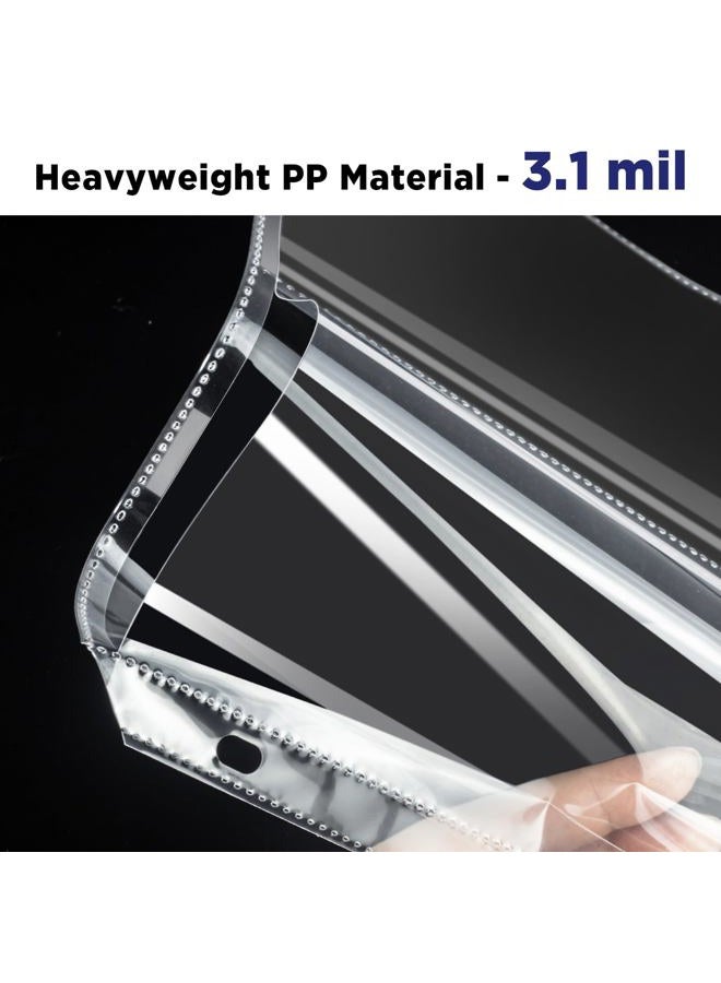CollectHall 2-Pocket Folded Map Sleeves, Brochure Holder, Map Protector, 4.5" x 11" Pockets, Protective Sleeves for 3 Ring Binder, 20 Pack - Image 4