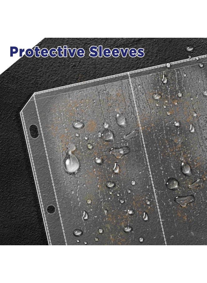 CollectHall 2-Pocket Folded Map Sleeves, Brochure Holder, Map Protector, 4.5" x 11" Pockets, Protective Sleeves for 3 Ring Binder, 20 Pack - Image 5
