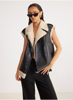 SNDYS Fur Detail Vest Jacket  - Image 4