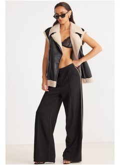 SNDYS Fur Detail Vest Jacket  - Image 1