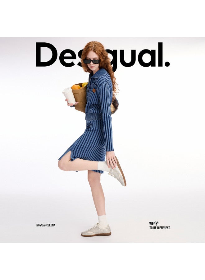 DESIGUAL women's Knitted Ribbed Zip Cardigan - Spring/summer 2025 Collection - Image 3