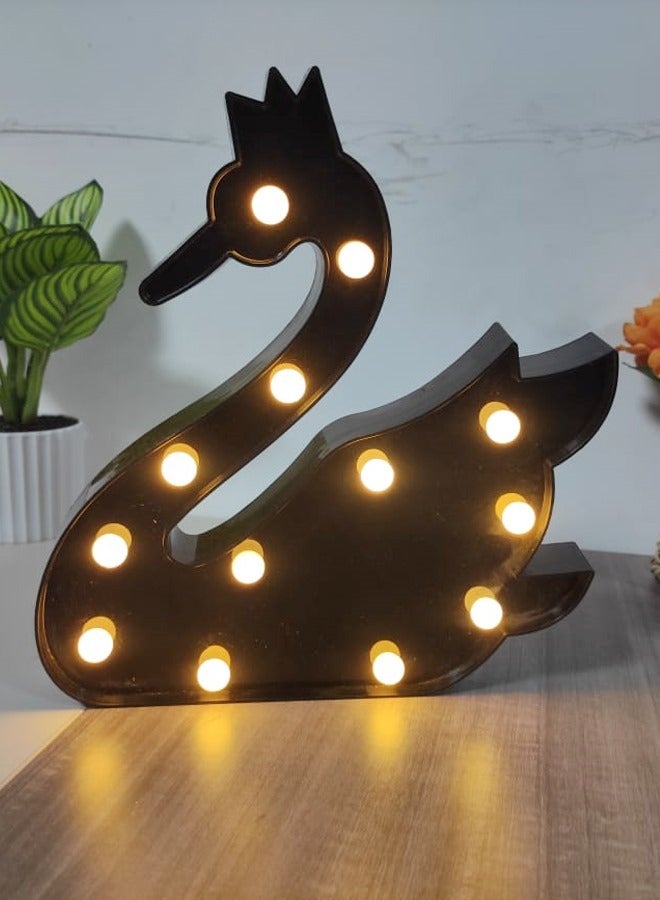 Raffine 1 Piece Battery Operated Swan Shape LED Night Light Decoration Lights for Children Room Table Decoration Light - Image 1