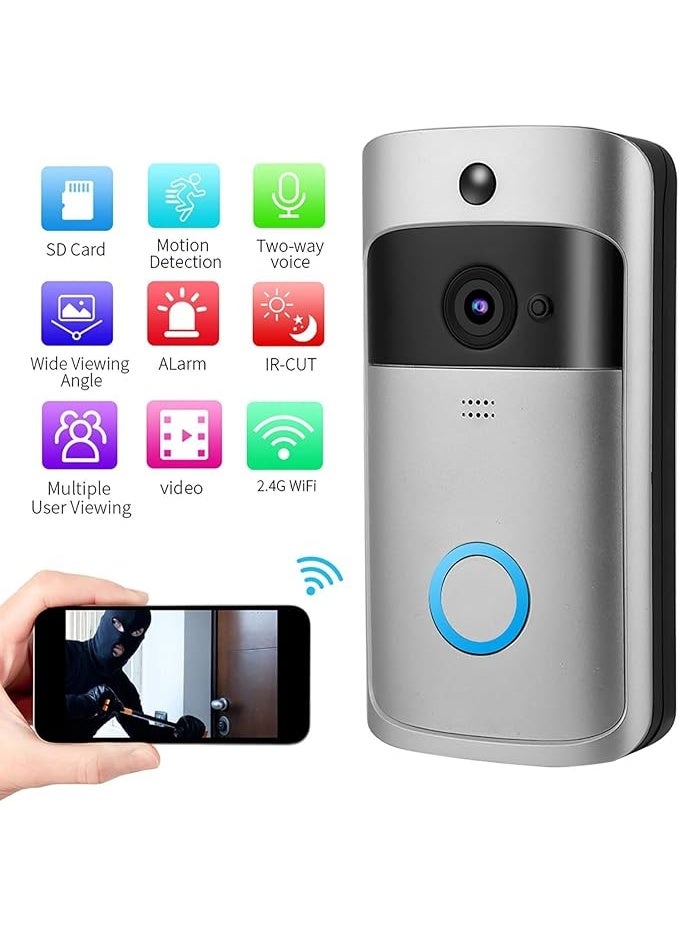 Smart WiFi Video Doorbell Camera - 1080P Full HD, Two-Way Audio - Easy-to-Use 2.4G Wireless Home Security Intercom - Image 3