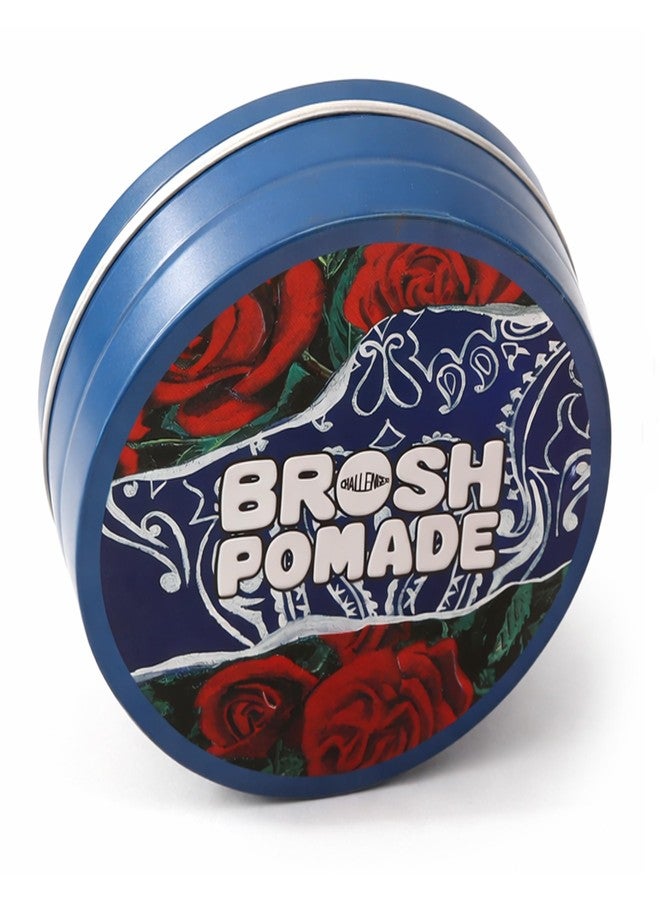 Brosh x CHALLENGER Hair Styling Pomade with Strong Hold & Classic Shine, Kaolin-Enhanced Styling Clay with Collectible Rose Bandana Design Can, 115g / 4 oz - Image 4