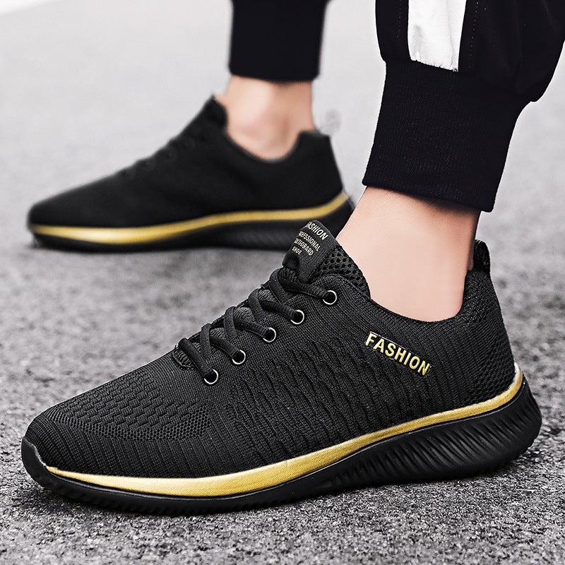 Fashionable Plus Size Unisex Sneakers black gray  - Image 2