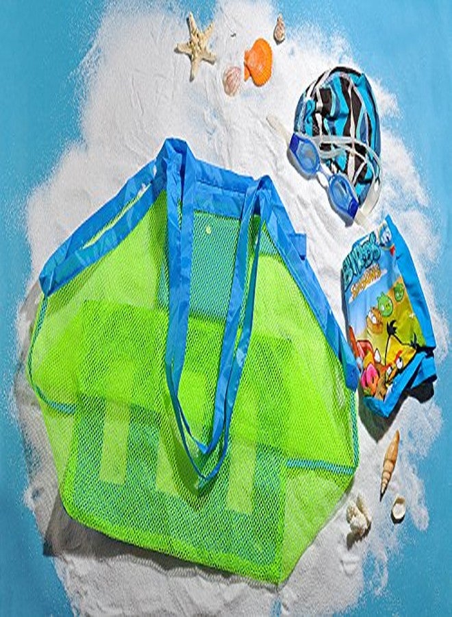 HDTXZYGOOD Mesh Beach Backpack Drawstring Bag, Green, Large - Image 5