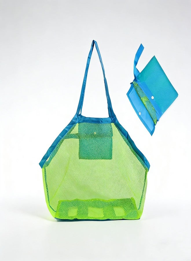 HDTXZYGOOD Mesh Beach Backpack Drawstring Bag, Green, Large - Image 1