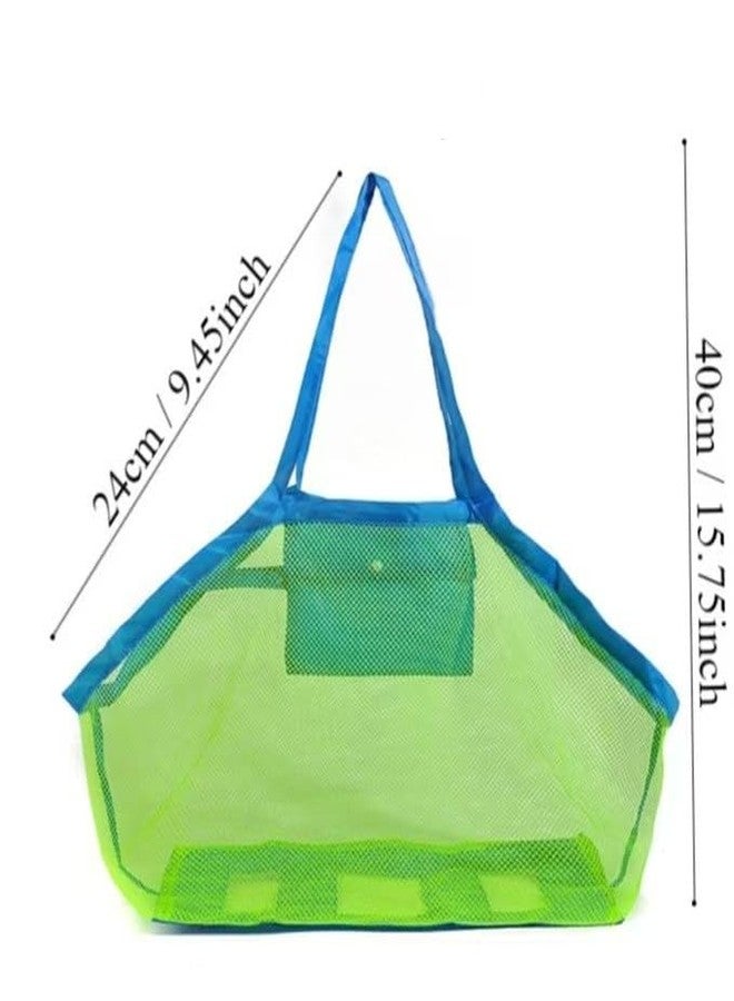 HDTXZYGOOD Mesh Beach Backpack Drawstring Bag, Green, Large - Image 2