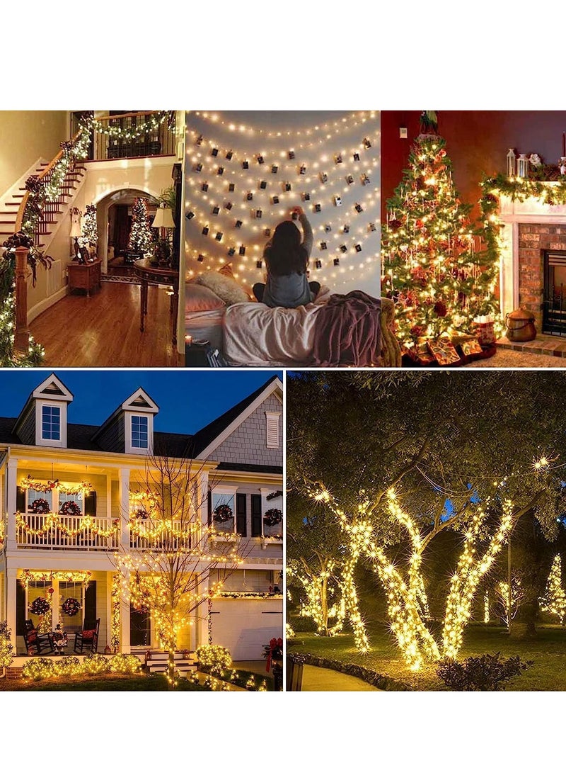 Beauenty Solar Ramadan Lights, 22m 200 LED 8 Modes Outdoor Eid al-Adha String Lights, Waterproof Solar Fairy Lights for Tree, Fence, Holiday, Party, Balcony, Ramadan Decor - Warm White - Image 4