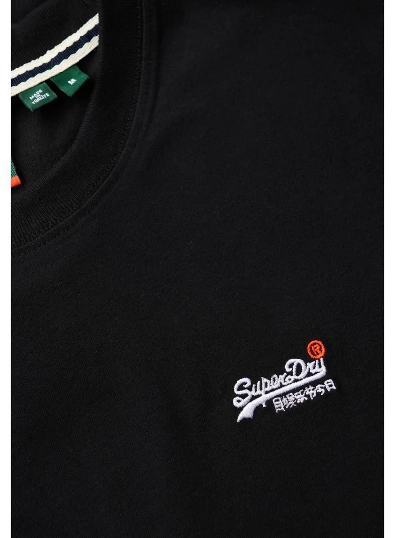 Superdry Black Essential Contrast Emb Tee for Men | Best Price UAE