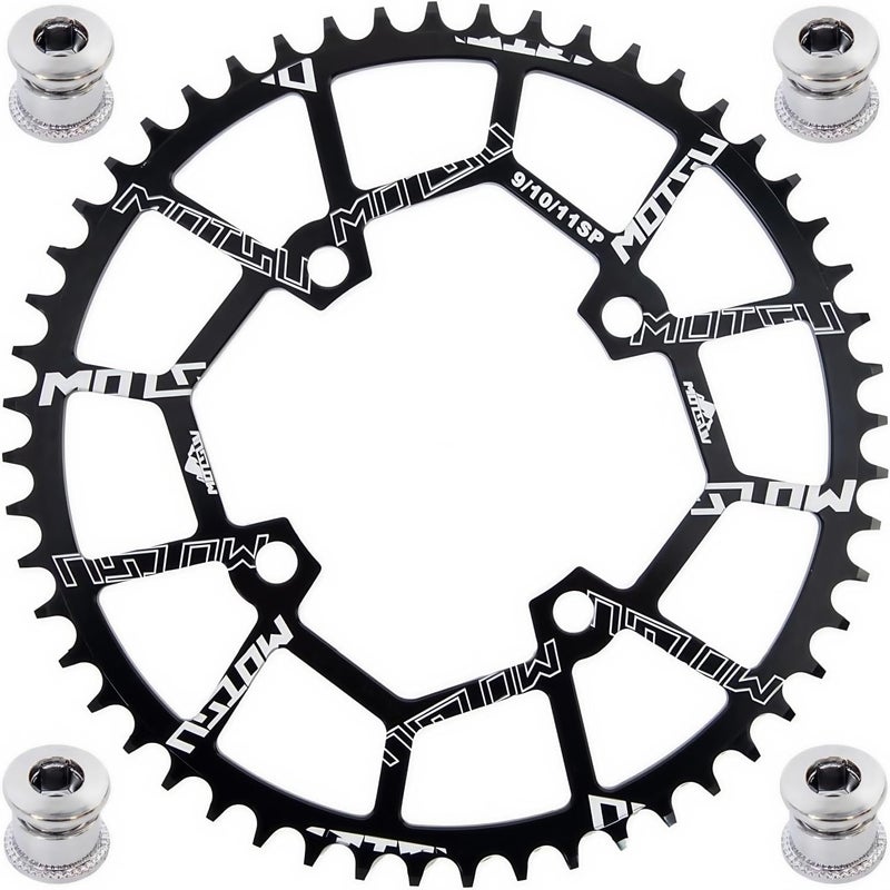 YBEKI Pro-Grade 104BCD Chainring (30-52T) CNC 7075-T6 Aluminum Narrow-Wide MTB/Road Round Oval Bike Chainwheel | Shimano/SRAM 8-11 Speed Compatible | 573MPa Strength(Black/Red/Blue) - Image 1