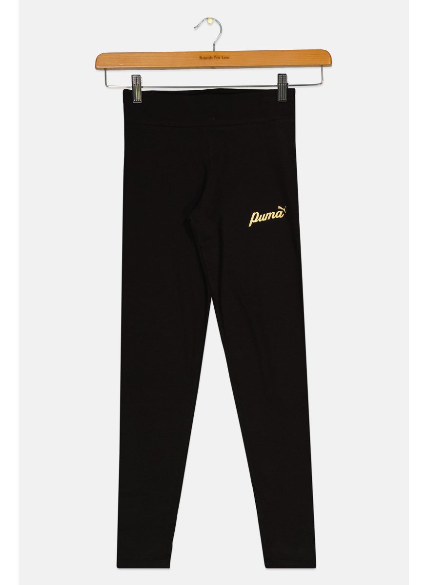 PUMA Kids Girl Sportswear Fit Training Leggings, Black  - Image 1