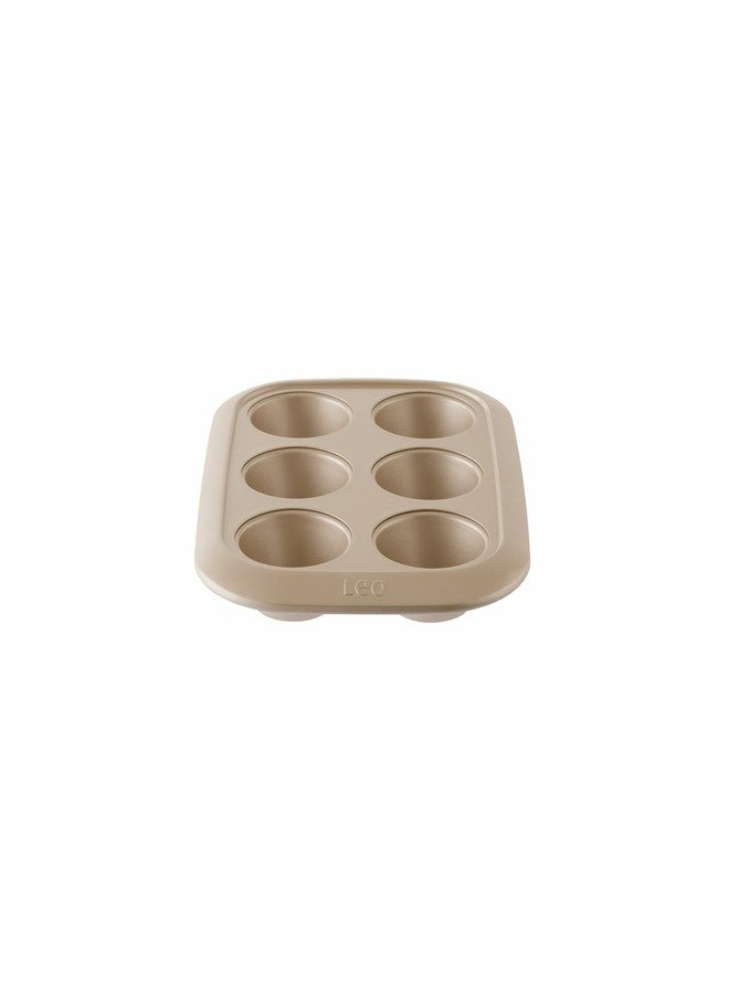 Berghoff Balance Nonstick 6 cup Cupcake/Muffin Baking Pan 2.5" x 1", Lightweight Carbon Steel, Ferno-Green, Non-toxic Coating Bakeware, Easy Food Release, Oven Safe Up To 450°F - Image 1