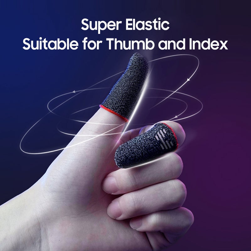 Betop Mobile Game Controller Carbon Fiber Finger Sleeve Sweat-Proof Phone Touch Screen Thumb Gloves 2 Pcs for Gaming - Image 5