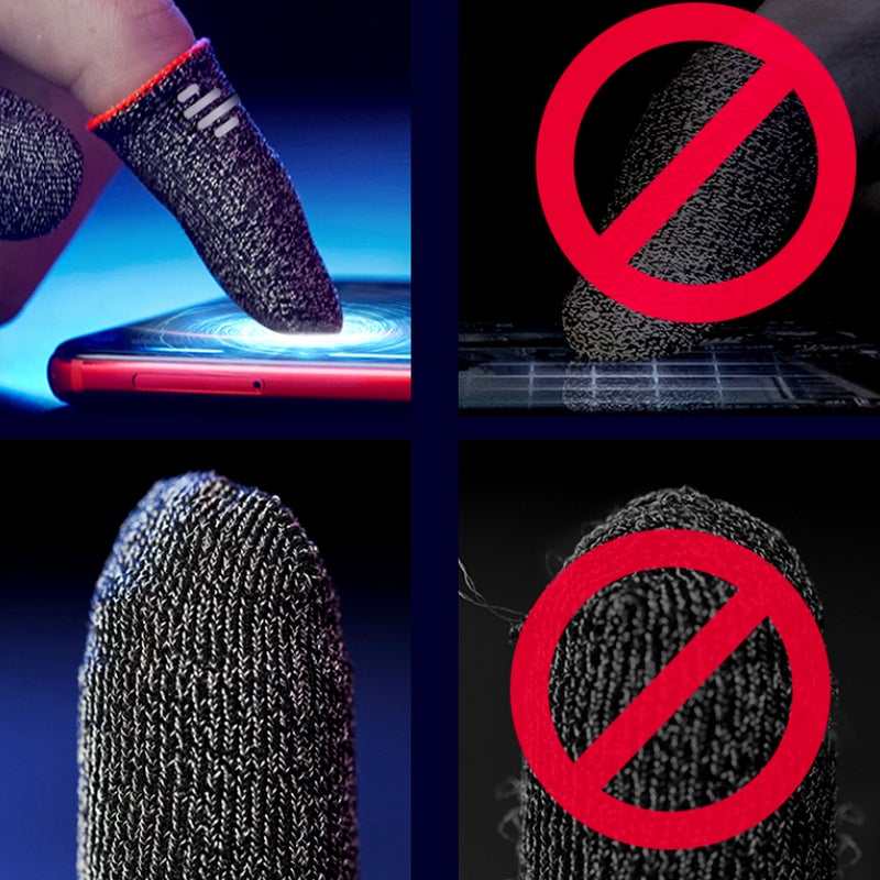 Betop Mobile Game Controller Carbon Fiber Finger Sleeve Sweat-Proof Phone Touch Screen Thumb Gloves 2 Pcs for Gaming - Image 4