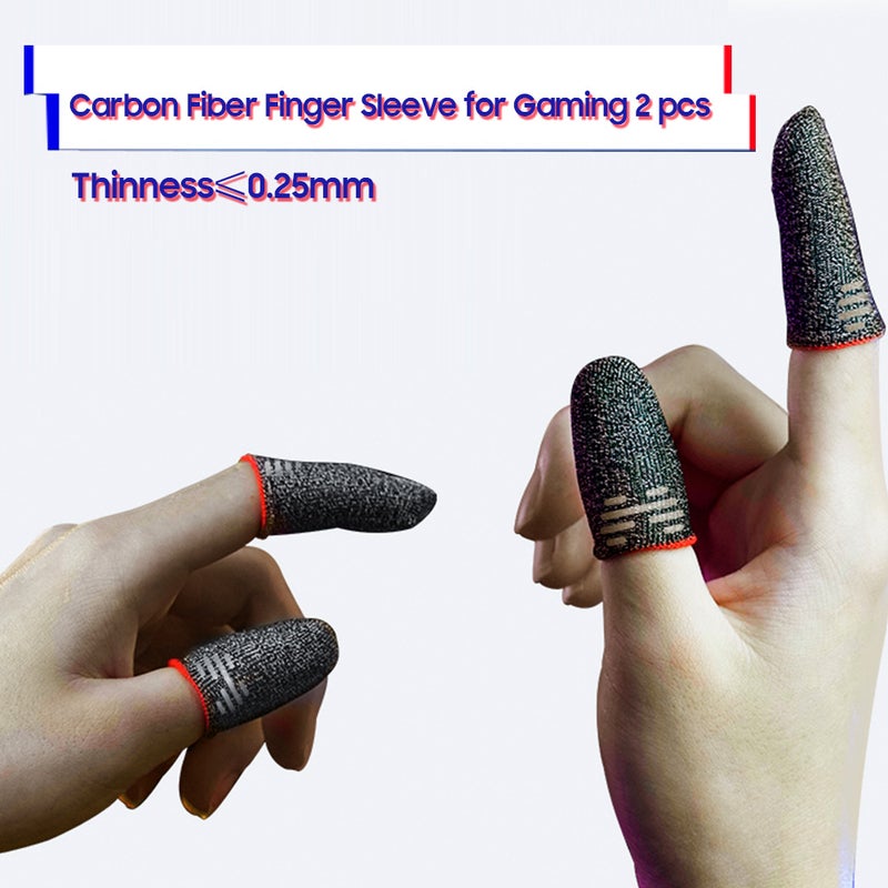 Betop Mobile Game Controller Carbon Fiber Finger Sleeve Sweat-Proof Phone Touch Screen Thumb Gloves 2 Pcs for Gaming - Image 2