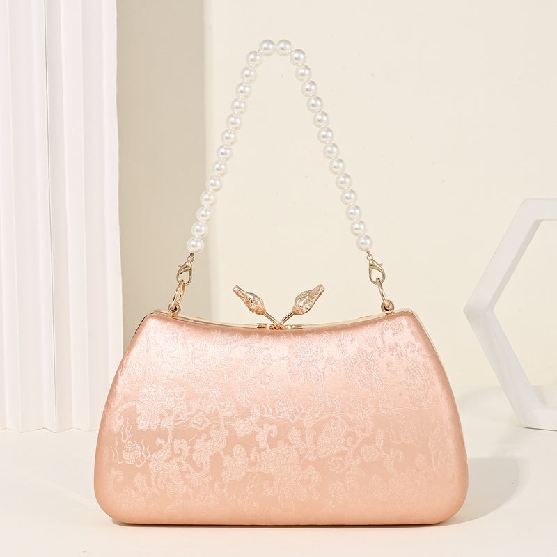 New Chinese-Style Pearl Handheld Cheongsam Women'S Bag Banquet Dress Party Evening Bag Elegant And Atmospheric All-Match - Image 2