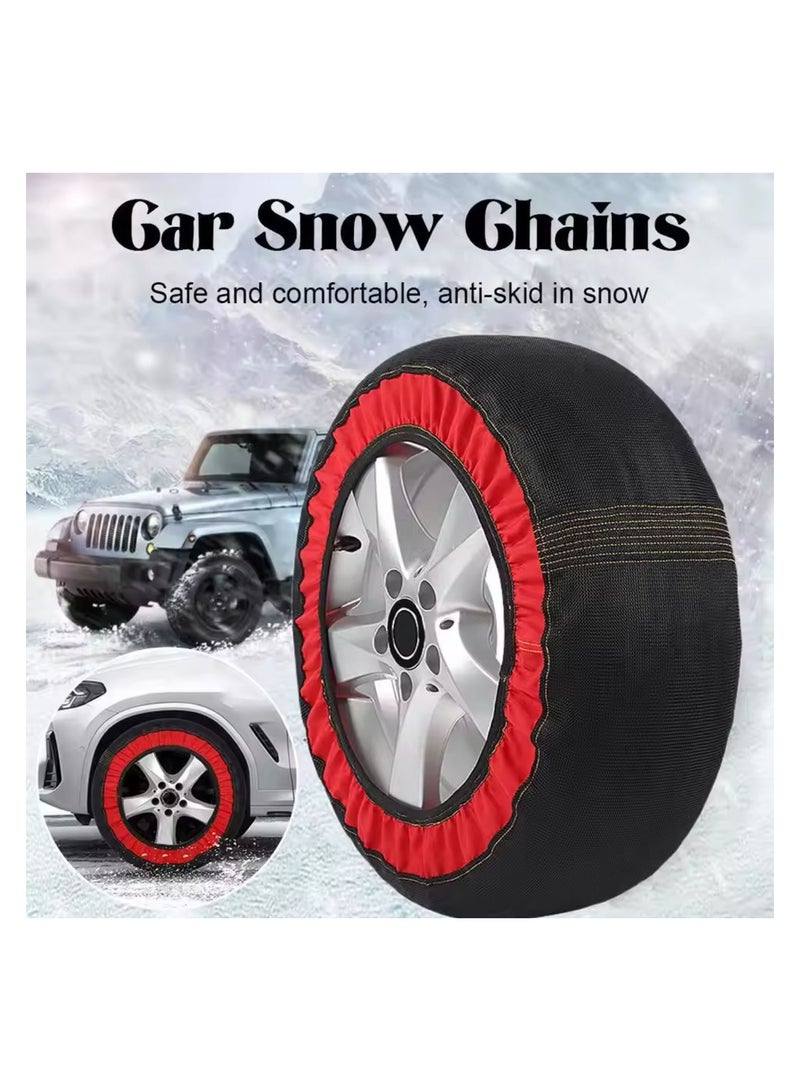 Auto Snow Socks for Tires, Emergency Snow Traction for Vehicles Safe Travel on Ice, Frost, Snow, Extra Durable Snow Chains Equivalent Tire Chain Alternative Tire Socks Active Series in black(SIZE S) - Image 1