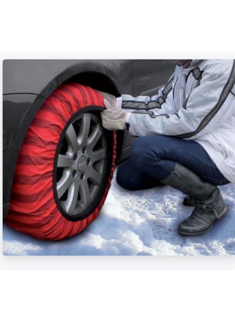 Auto Snow Socks for Tires, Emergency Snow Traction for Vehicles Safe Travel on Ice, Frost, Snow, Extra Durable Snow Chains Equivalent Tire Chain Alternative Tire Socks Active Series in black(SIZE S) - Image 2