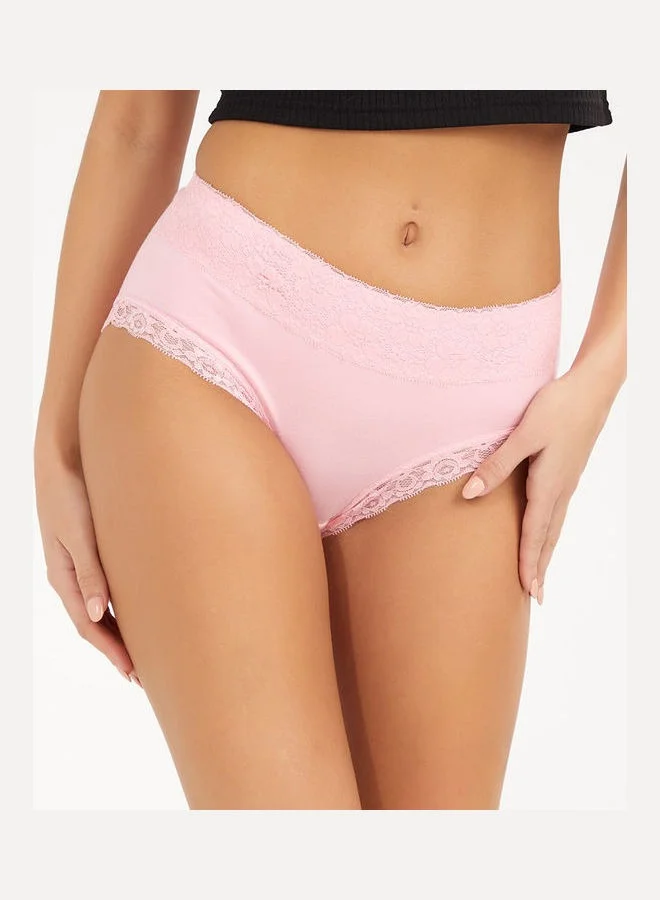 Styli Pack of 4 - Solid Lace Trim Short