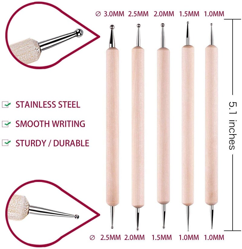 Hlonon 50 Sheets Carbon Paper Graphite Paper White Carbon Transfer (8.5 x 11.5 inch) Tracing Papers with 5 PCS Embossing Styluses Dotting Tools for Wood Paper Canvas Craft - Image 3