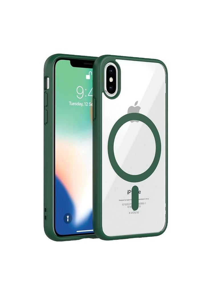 Magsafe Back Cover for iPhone xs max Green  - Image 1