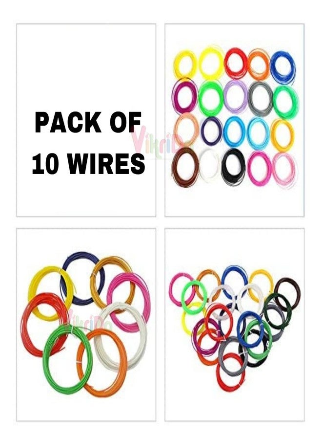 VikriDA Combo Set of 3D Pen, LCD Display with 10 Pcs 5 Metre +3 Pcs 5 Metre [ Total 65 Metre ] Different Color of Pla Filament Refills (1.75 Mm), Creative Modelling, Arts & Craft Kit - Multicolor - Image 3