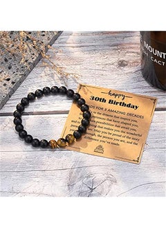 Generic 21st/30th/40th/50th/60th/70th Birthday Gifts for Him, Elastic Rope Bracelet for Men  - Image 5