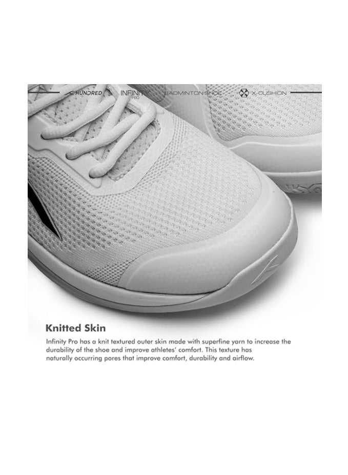 HUNDRED Infinity Pro Non-Marking Professional Badminton Shoe for Men |  Material: Polyester/Mesh | Suitable for Indoor Tennis/Squash/Table Tennis/Basketball & Padel | Lace Up | Durable and Comfort - Image 2