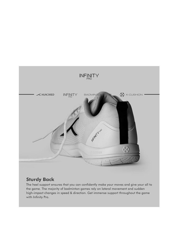 HUNDRED Infinity Pro Non-Marking Professional Badminton Shoe for Men |  Material: Polyester/Mesh | Suitable for Indoor Tennis/Squash/Table Tennis/Basketball & Padel | Lace Up | Durable and Comfort - Image 4