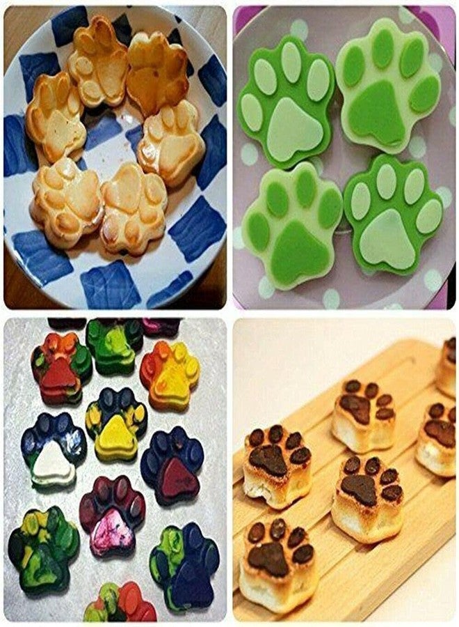 BAMUTU 2 Pack Paw Silicone Mold Set 6 Cavity Cat & Dog Paw Chocolate Candy Mold, Non-Stick Ice Cube Tray for Homemade Dog Treats, Cookies, Baking (Pet-Themed) - Image 4