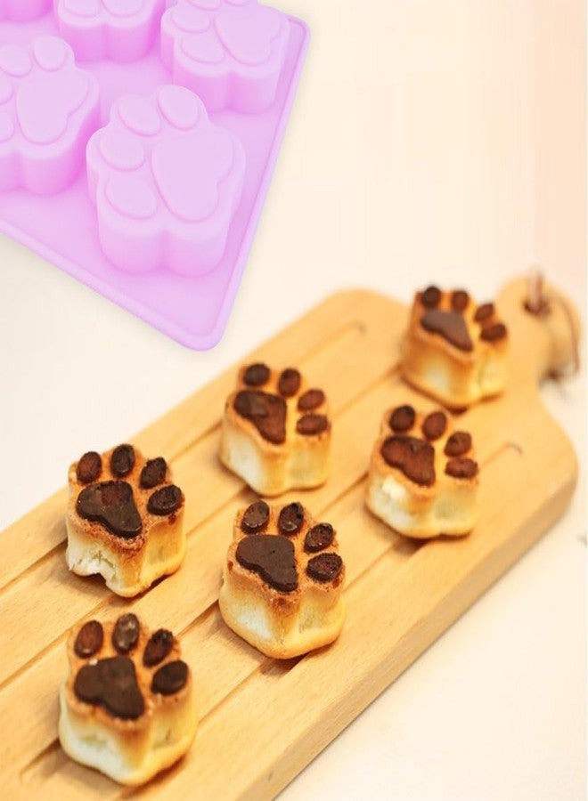 BAMUTU 2 Pack Paw Silicone Mold Set 6 Cavity Cat & Dog Paw Chocolate Candy Mold, Non-Stick Ice Cube Tray for Homemade Dog Treats, Cookies, Baking (Pet-Themed) - Image 3