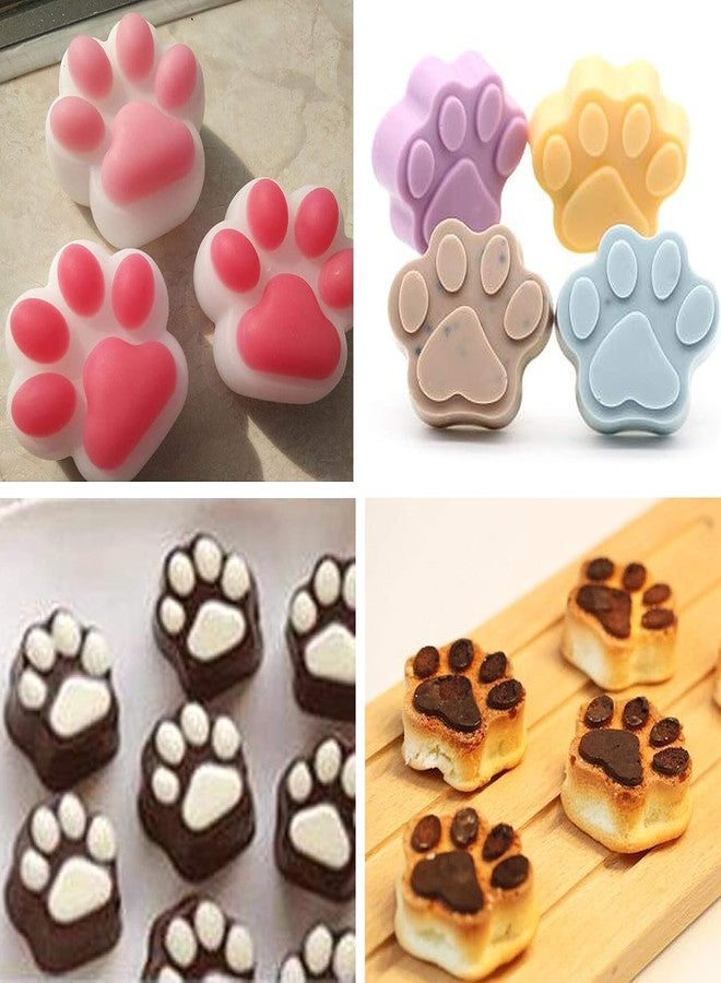 BAMUTU 2 Pack Paw Silicone Mold Set 6 Cavity Cat & Dog Paw Chocolate Candy Mold, Non-Stick Ice Cube Tray for Homemade Dog Treats, Cookies, Baking (Pet-Themed) - Image 5