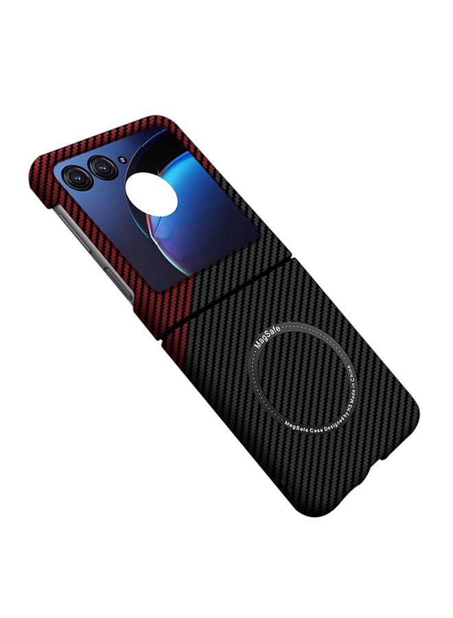 erorex Case For Motorola Razr 50 Carbon Fiber Texture MagSafe Magnetic Phone Case - Image 1
