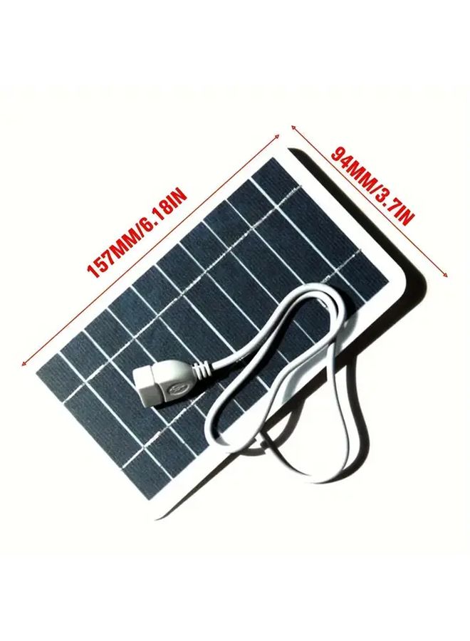 White Portable USB Solar Panel Dual Charger Fast Charging For Outdoor Travel - Image 5