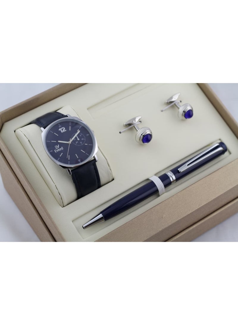 إيفيرد ساعة يد رجالية كوارتز فاخرة بتصميم عصري، مقاومة للماء ومضيئة