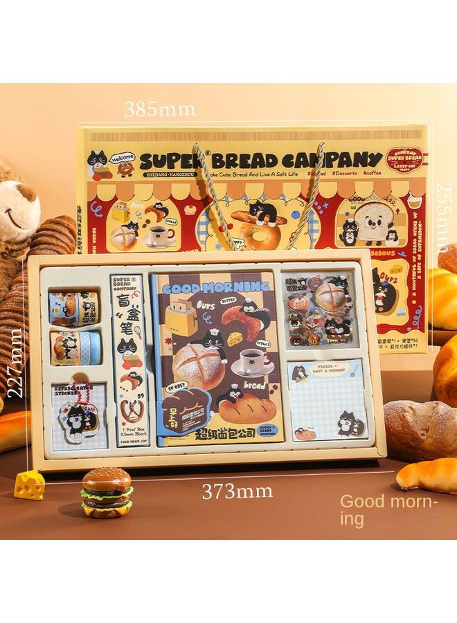 Bluejw Fang Dao | Bread Hand Book Suit Gift Box Girl's High Color Notebook Girl's Cute Hand Book Complete Set - Image 1