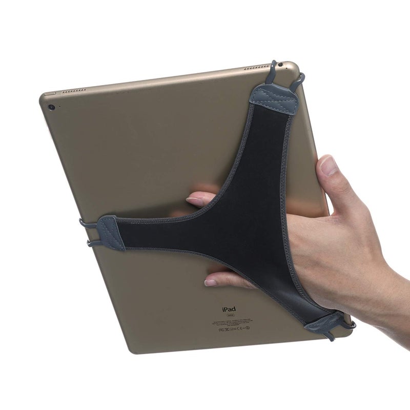 TFY Hand Strap Holder Finger Grip with Soft PU, Compatible with iPad Pro 12.9" and More (Gray) - Image 1