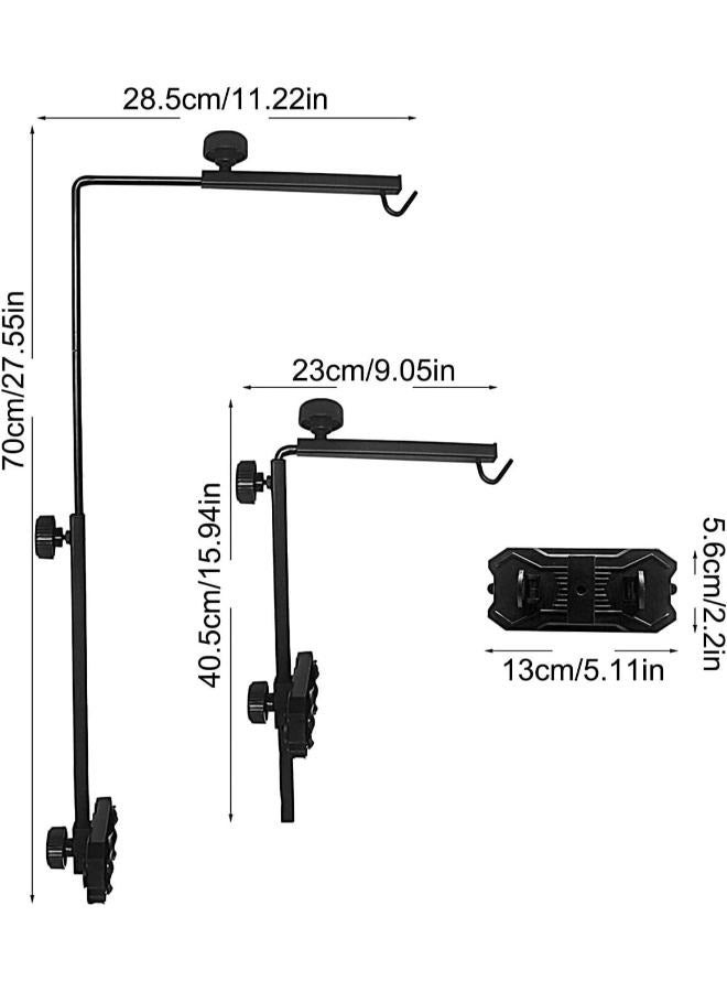 B&K Reptile Lamp Stand Adjustable Metal Heat Lamp Stand and Light Dome Support Fixture for Terrarium - Image 2