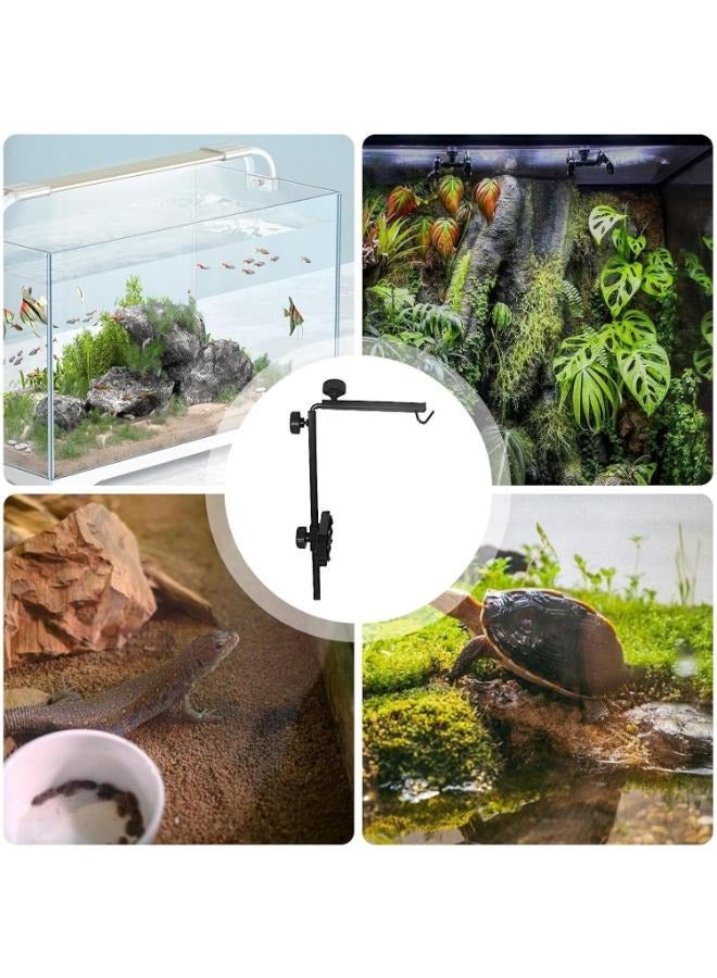 B&K Reptile Lamp Stand Adjustable Metal Heat Lamp Stand and Light Dome Support Fixture for Terrarium - Image 3