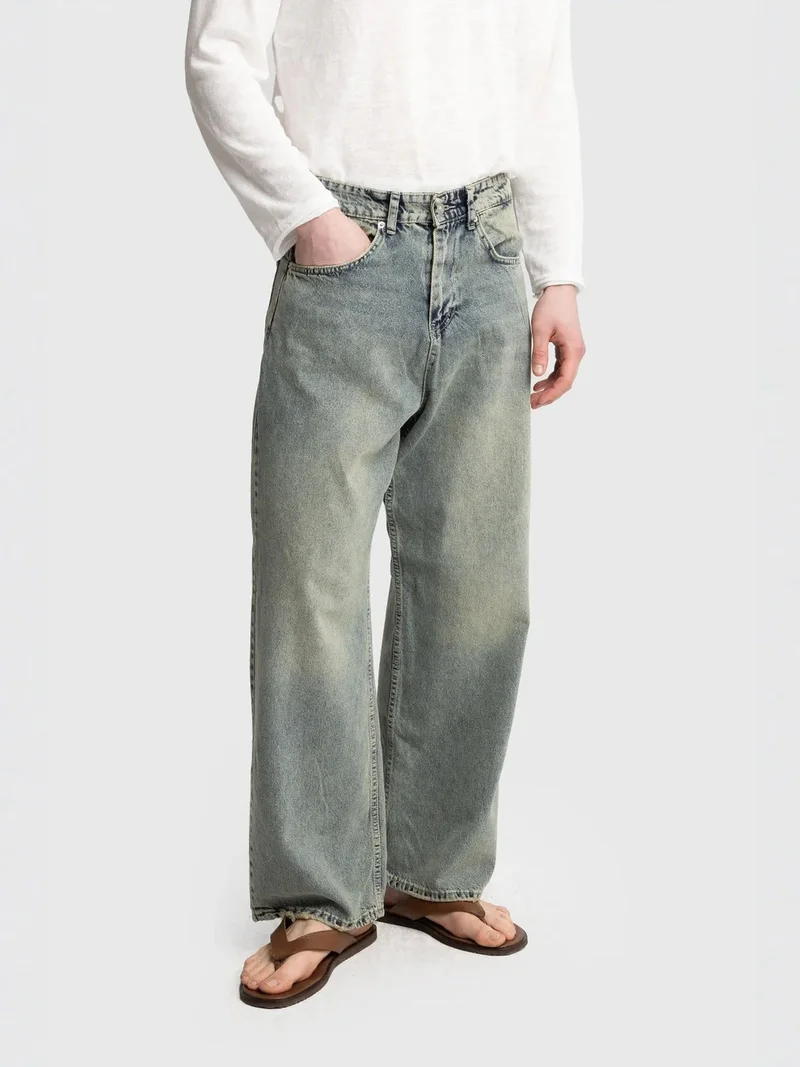 جيستو GIESTO Relaxed Fit Straight Leg Jeans