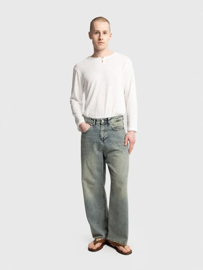 جيستو GIESTO Relaxed Fit Straight Leg Jeans