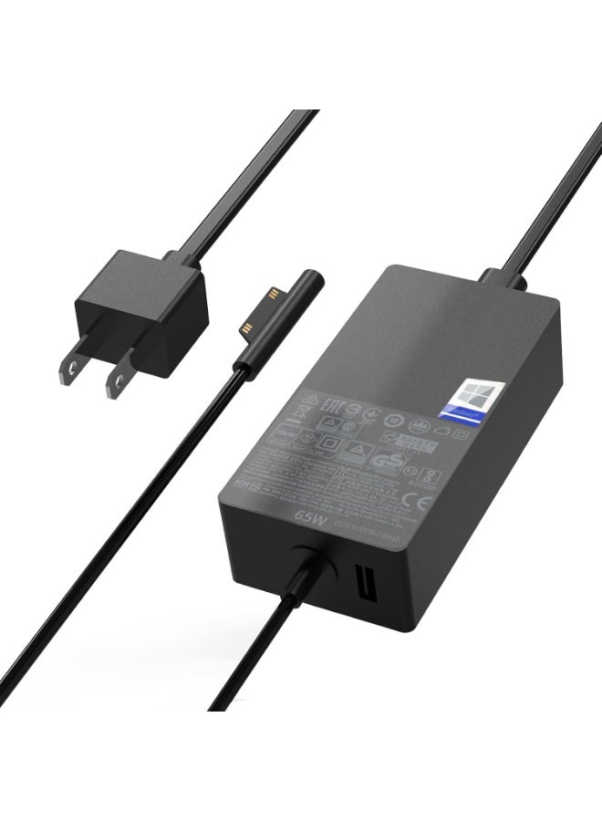 AC Charger for Microsoft Surface Pro & Surface Laptop – 44W/36W LED Power Supply, 5FT Cable, Compatible with Surface Go & Tablet Series - Image 1