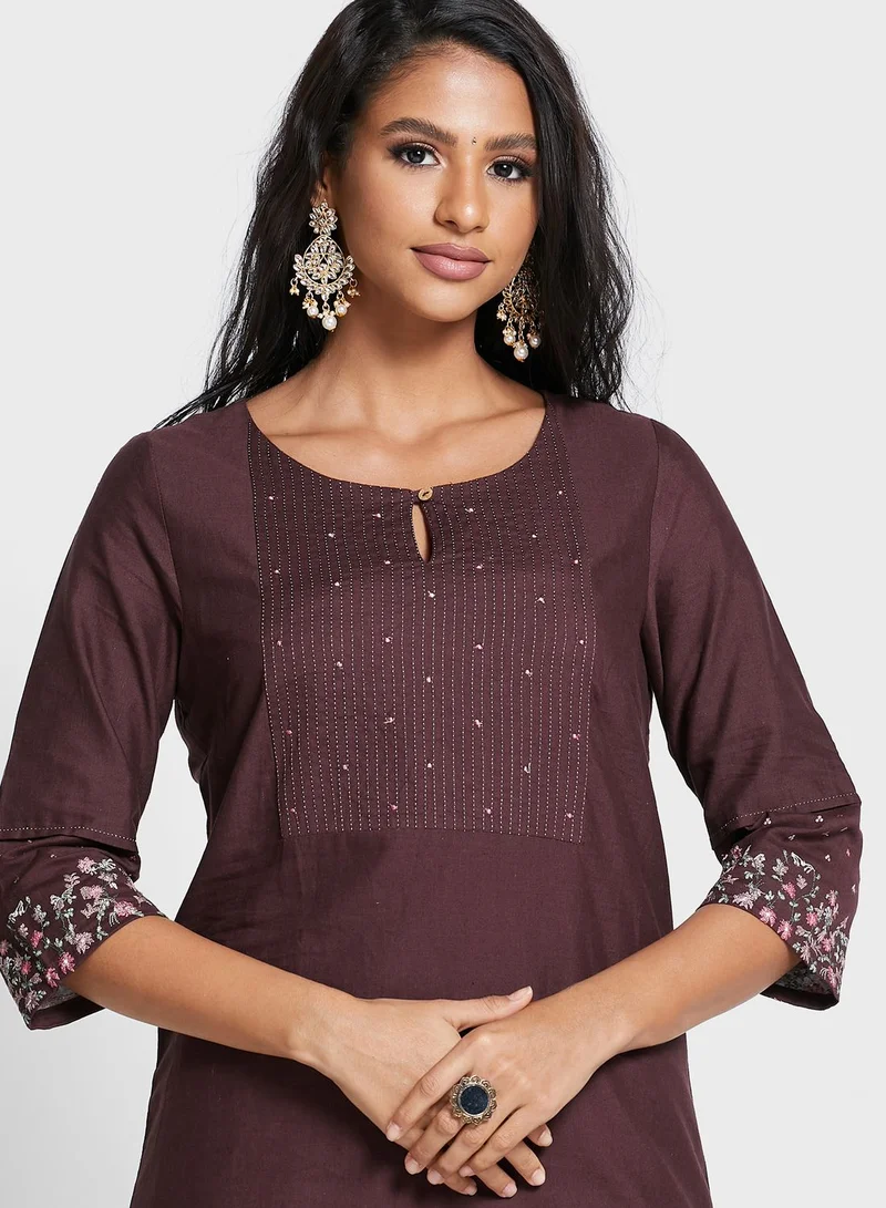 W Embroidered Kurti